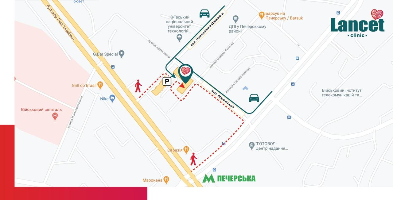 карта, адрес Lancet