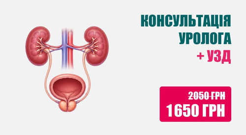 Консультація уролога + УЗД